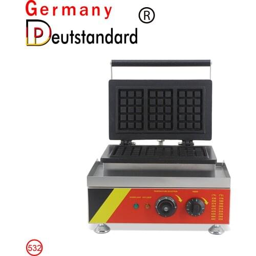 110V 220V Commercial Electric Waffle Maker with 3 pcs