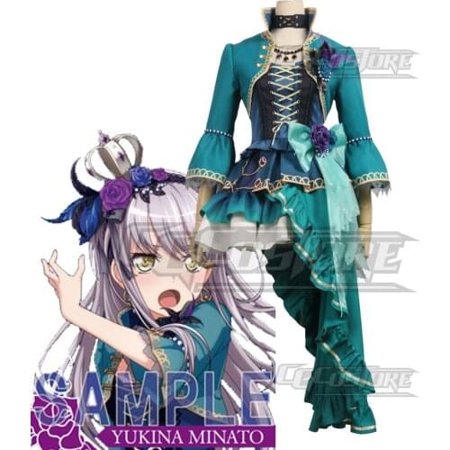 Cosplay Costume Anime Bang Dream! Minato Yukina Roselia 5th Single Dresses Christmas Halloween Free shipping CG329