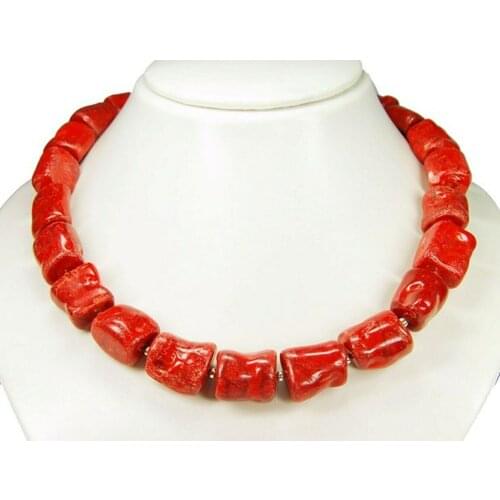 Beautiful Necklace Red Foam Coral (Red-Brown) IN Free-Form