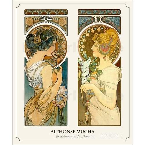 La Primevere La Plume Alphonse Mucha painting for sale Hand painted High quality