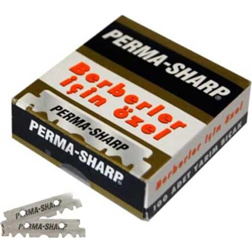 Perma sharp single edge razor blades 1 pack 100 blades Perma Sharp for men barber