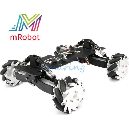 Mcnamm Wheel Car Chassis With Hall / Photoelectric Speed Motor Shock Absorption Omnidirectional Mobile Smart Car