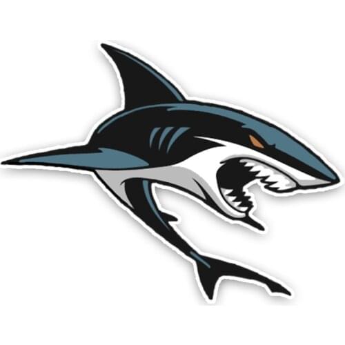 Cute shark cartoon car stickers interesting car accessories car supplies exterior decoration bumper window polyethylene decals