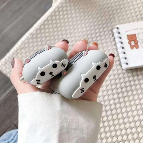 Cute Cat Soft Headset Cover For Airpods 1/2 Cartoon Puppy Silicone Wireless Bluetooth Earphone Case For Airpods Pro Accessories