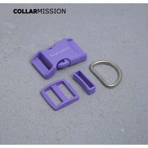 Plastic buckle+Tri-Glid+square keeper+D ring) Engraved DIY dog collar heliotrope 25mm webbing sewing accessory