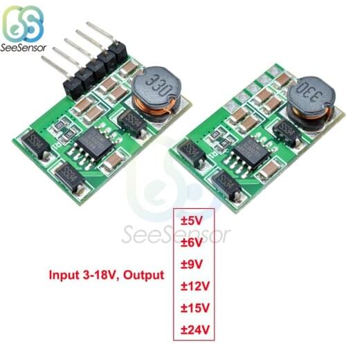 +- 5V 6V 9V 12V 15V 24V Positive Negative Dual Output Power Supply DC DC Step-up Boost Converter Module ADC DAC LCD Power Supply