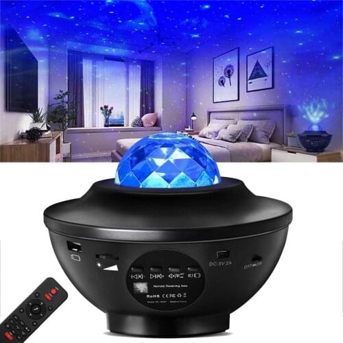 Aurora Star Lights Indoor Lighting Ocean Wave Projector LED Night Light Galaxy Projector Bedside Lamp Room Decorative Luminaires