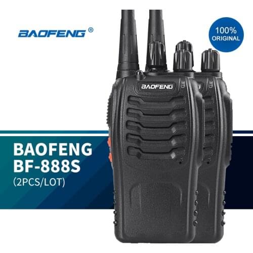 2pcs BAOFENG BF-888S Original Walkie Talkie uhf рация Long Range 2 Way Radios For Security Guards Baofeng 888s Walkie-talkie