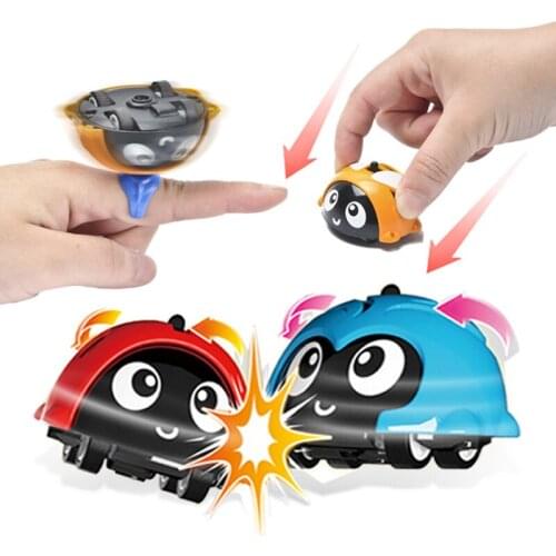 Funny Gyro Model Car Toy Cartoon Gyro Inertia Insect Multi-function Car Baby Racing Collision Gyro Car Desk Toy Gift For Child