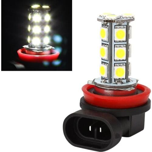 LED lamps for cars LED 5050 18 SMD Bulb DC12V Headlight Driving Fog Lights H11 H8 Universal White Car-styling