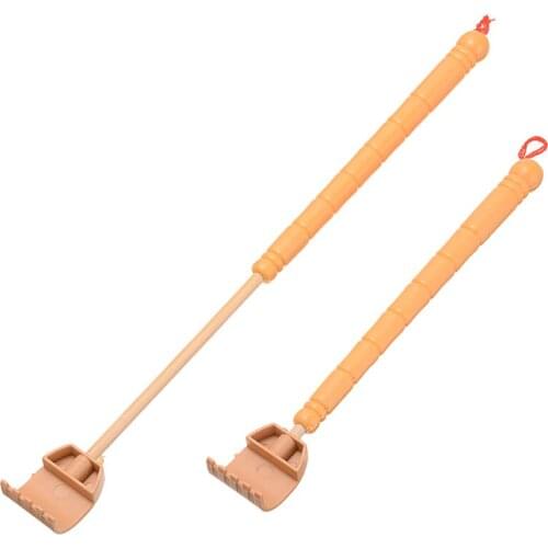 Extendable Back Itching Self Massager Back Scratcher Bamboo Telescopic Plastic Claw Backscratcher Relaxation Tool