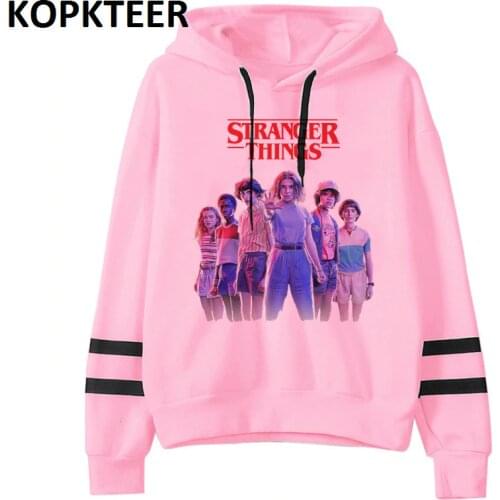 Stranger Things 3 New Fashion Long Sleeve Harajuku Eleven Gothic Print Hoodie Pullovers Tops Women Kawaii Hooded Sweatshirt Tops