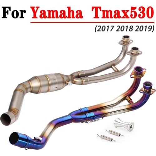 For Yamaha YZF Tmax530 TMAX500 TMAX 530 Motorcycle Exhaust Front Middle Link Pipe Escape Moto Muffler Motocross Modify Exhaust