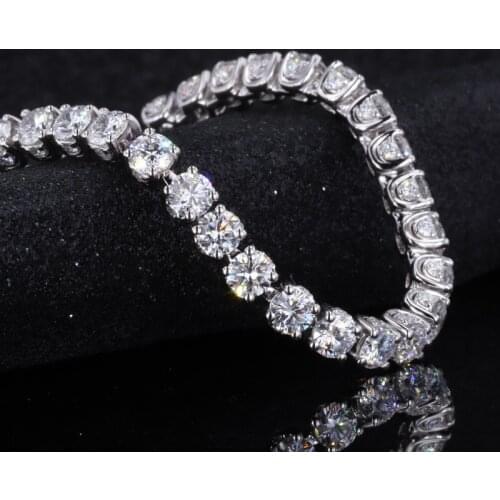 High Quality Luxury 14K White Gold Diamond HPHT lab diamond Bracelet For Women Gift