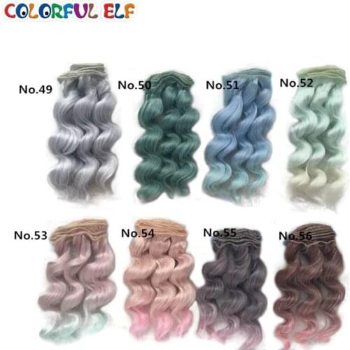 1PC Wig BJD Doll DIY High-temperature Wire Handmade Curly Wigs Hair