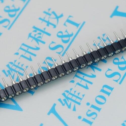 10pcs 2.54mm Round Female Header tin Single Row 40Pin, 0.1" Hole Female Header 2.54mm 1x40P Round Pin Connector