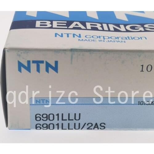 10 pcs) NTN miniature deep groove ball bearing 6901LLU/5K 6901LU = 61901-2RS1 = 6901DD1CM 12mm X 24mm X 6mm