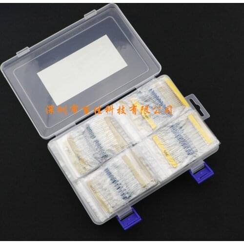 2600pcs Box-Packed 130 kinds specifications × 20Pcs Commonly Used Full Series 1/4W Metal Film Resistor Pack