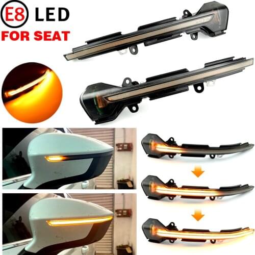 2X Dynamic LED Turn Signal Blinker for Seat Ibiza 6F Arona KJ7 Leon MK3 5F Side Mirror Indicator light 2017 2018 2019 Sequential