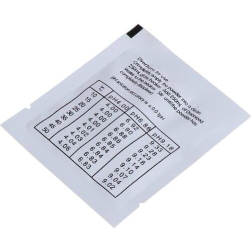 4 Pcs PH Buffer Solution Powder PH For Test Meter Measure Calibration 4.01 6.86