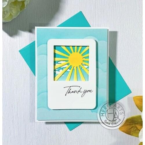 Abstract sun and seagulls Cover Cutting Dies Scrapbook Diary Decoration Stencil Embossing Template DIY Greeting Card Handmade