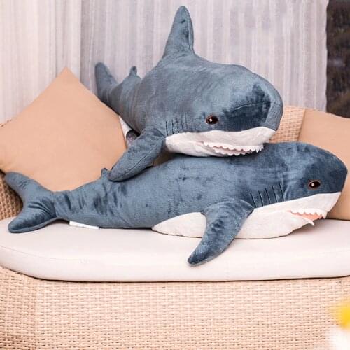 Big Size Funny Soft Bite Shark Plush Toy Pillow Appease Cushion Gift For Children 80-140cm
