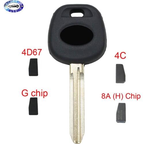 Transponder Key Fob Ignition With Chip 4D67/ ID4C / G Chip / H chip for TOYOTA Camry Avalon Uncut Blade