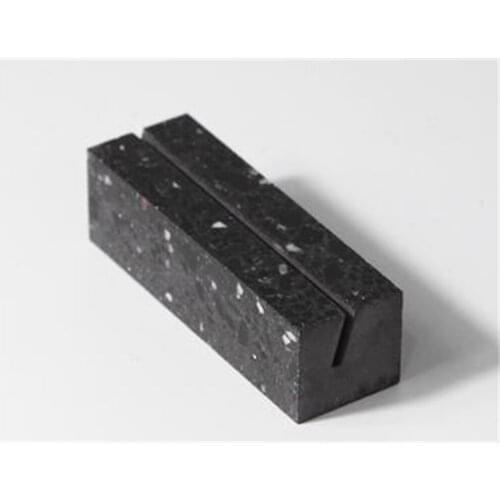 Cement Terrazzo Card Holder Wedding Postcard Organizer Stone Creative Desk Sign Price Tag Display Memo Note Clip Stand
