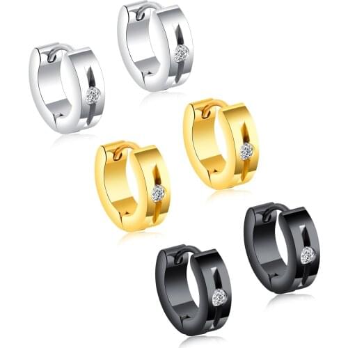 Cyue Titanium Steel Earrings With Cz Wholesale Fashion Simple Personality Fashion Jewelry Unisex GE21034