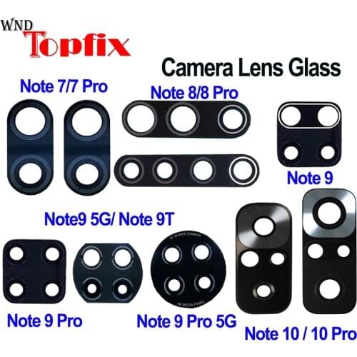 For Xiaomi Redmi Note 6 7 8 9 9T 10 Pro Rear Camera Lens Back Main Camera Glass Cover For Redmi Note 7 Camera Lens Note 10 5G