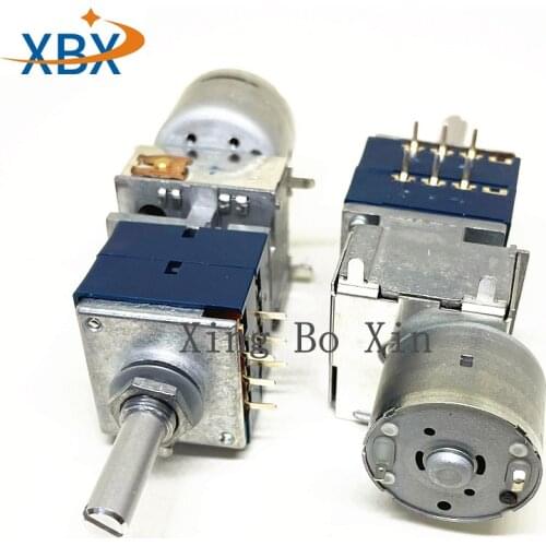 Dual 2*10K 2*50K 2*100K Stereo ALPS RK27 switch Motorized Potentiometer Remote Volume Sound Control For Vintage Tube AMP AUDIO