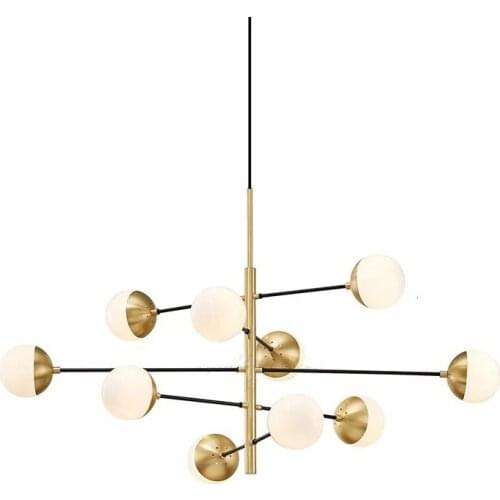 Europe Concise Designer A Chandelier A Living Room Restaurant Bedroom Glass Cover Round Ball A Chandelier Bull Illuminations