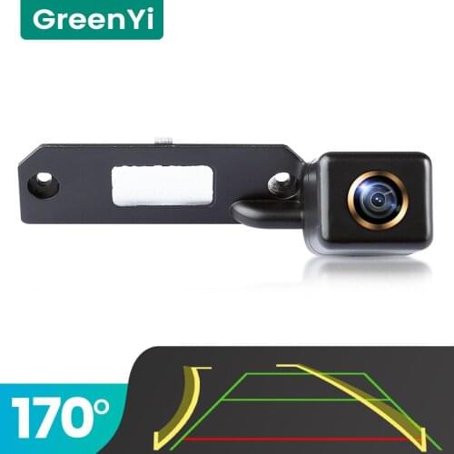 GreenYi Trajectory 170° AHD Car Rear View Camera for VW Golf Polo Jetta Passat B6 Touareg Touran T5 T4 Superb Night Vision 4 pin
