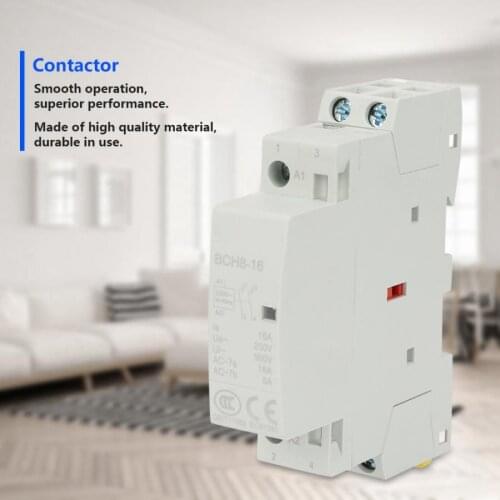 2P Contactor 16A Contactor 220V/230V 2NO 50/60HZ Din Rail Household AC Contactor