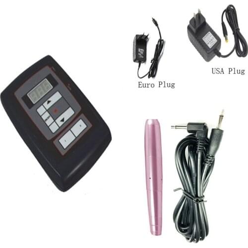 Lec Screen Dermograph Swiss Motor Rose Golden Silver Permanent Makeup Eyebrow Lips Tattoo Machine Easu Click Agulhs Rotary Kit