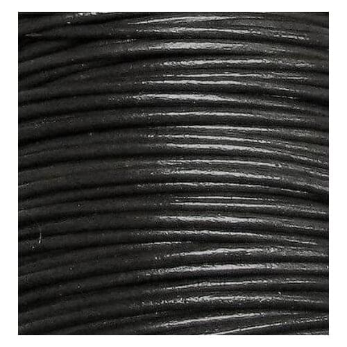 Df34 2mm Black Hot good hotslae wojf Genuine Round 100% COW Real Leather Jewelry Cord String For Bracelet & Necklace