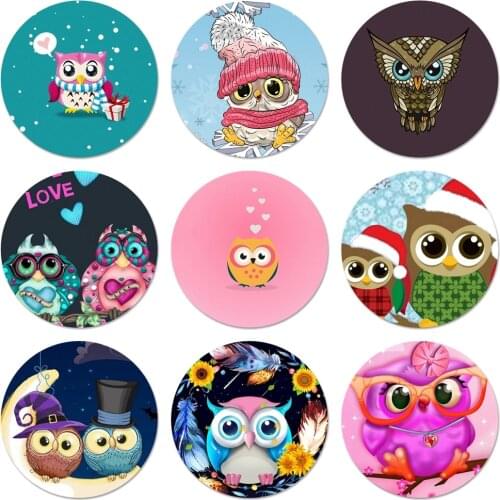 Cute Owl Animal Pattern Icons Pins Badge Decoration Brooches Metal Badges For Backpack Decoration