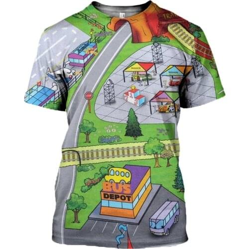2020 summer New Fashion Cartoon Tshirt Toy Roads full Printed Men Women Tshirt O-Neck Tops Casual Harajuku 3D T-shirt