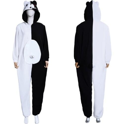 Danganronpa Dangan Ronpa Monokuma Pajamas Cosplay Costume Jumpsuit