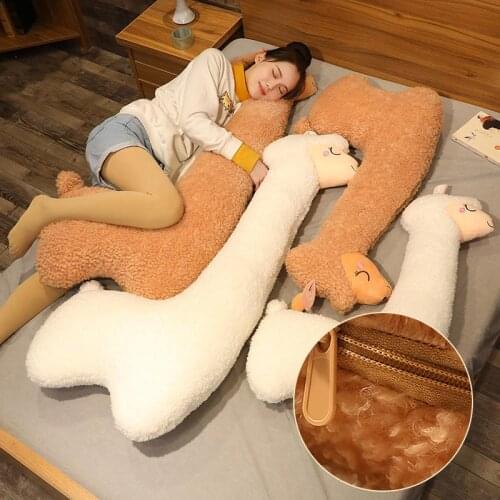 Alpaca Plush Toy Pillow Hugs Stuffed Animal Dolls Cushion Soft Cute Bedroom Sheep Toy Children Sleeping Pillows Home Bed Decor