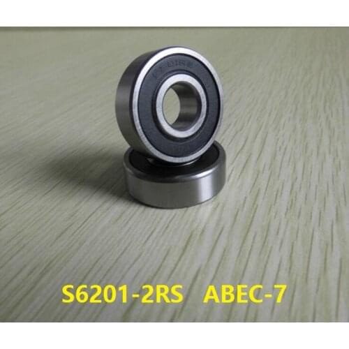 S6201-2RS S6201 2RS RS 12x32x10 mm ABEC-7 Stainless Steel hybrid Si3n4 ceramic bearing for fishing reel 12*32*10 6201 6201RS