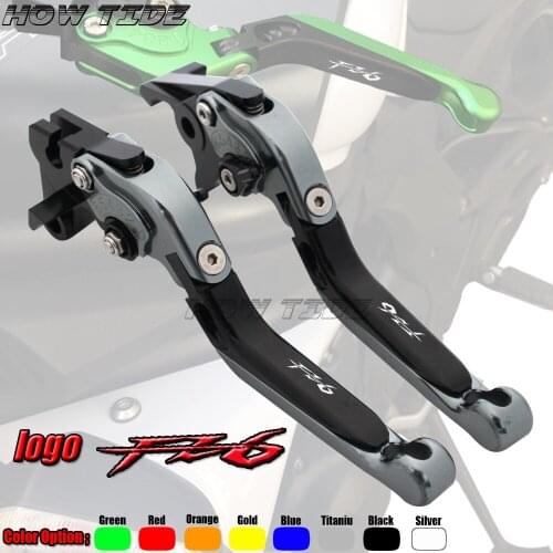 CNC Folding Extendable Motorcycle Brake Clutch Levers For Yamaha FZ 6 FZ6 FAZER 2004-2010 2005 2006 2007 2008 2009