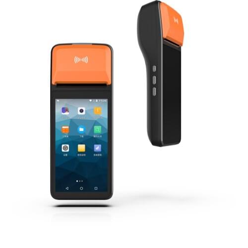 SS-M6 5 Inches Touch Screen Handheld POS Terminal For Restaurant Retail Parking Take-Out Food Line Up