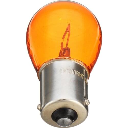 10pcs/2pcs 12V LED Bulbs 1156 BAU15S PY21W Car Indicator Light Brake Reverse Lamp Parking Light Amber Yellow Halogen Lamp DC 12V