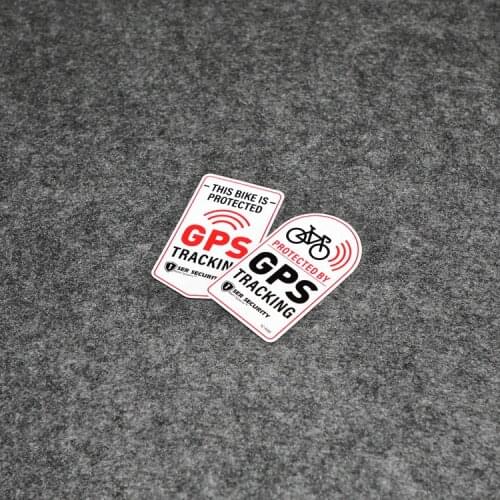 NO.S064 Bike GPS TRACKING Reflective Sticker MTB Anti-theft Waterproof SER SECURITY Warning Mark Warning Stickers