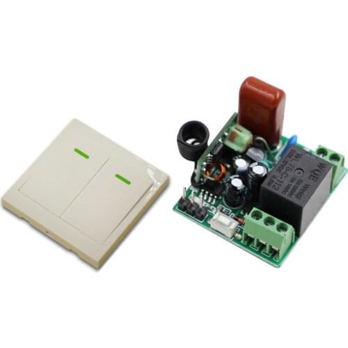 Smart Home 220V Ceiling Lamp Light LED Bulb Remote Control Switch Wireless Wall Pannel Transmitter Input Output Mini RF Receiver