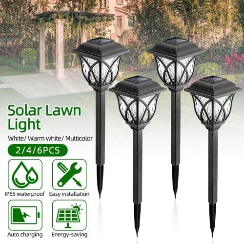 Vintage Solar Lawn Lights IP65 Waterproof Snowflake Pattern Outdoor Lamps 2/4/6PCS Courtyard Patio Pathway Lawn Landscape Lights