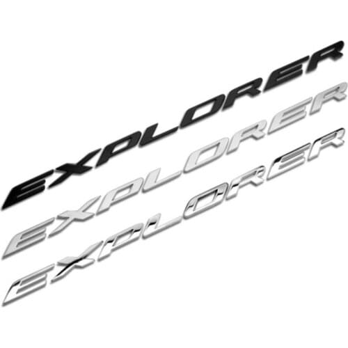 Bright Silver Car Head Emblem Black Engine Cover Badge Sticker for Focus Explorer SUV Metal 3D Creative Decal Auto Decoration