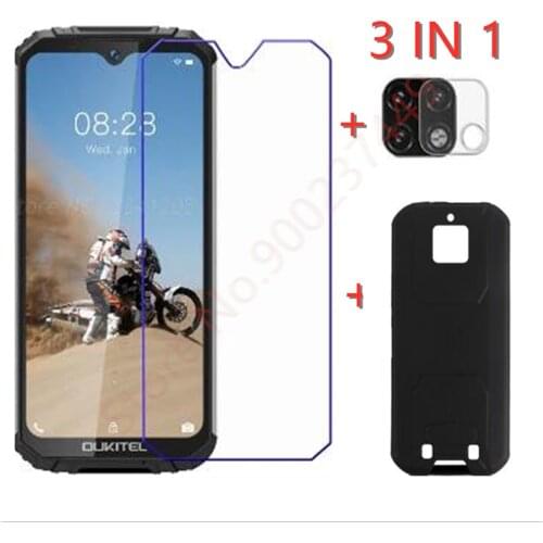 3-in-1 Case + Camera Tempered Glass On For Oukitel WP6 ScreenProtector Glass For Oukitel WP6 Phone 2.5D 9H Glass