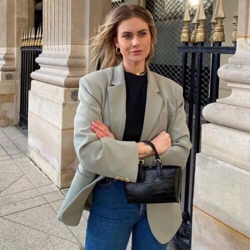 Foridol women casual blazer jacket women long sleeve autumn winter office lady blazer jacket coat oversize outfit 2020